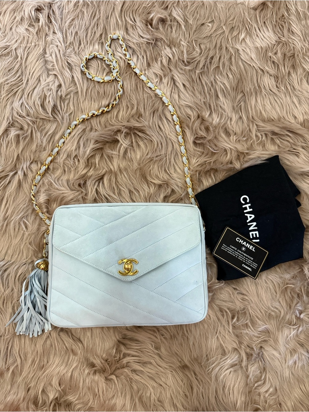 Chanel Camera Suede bag